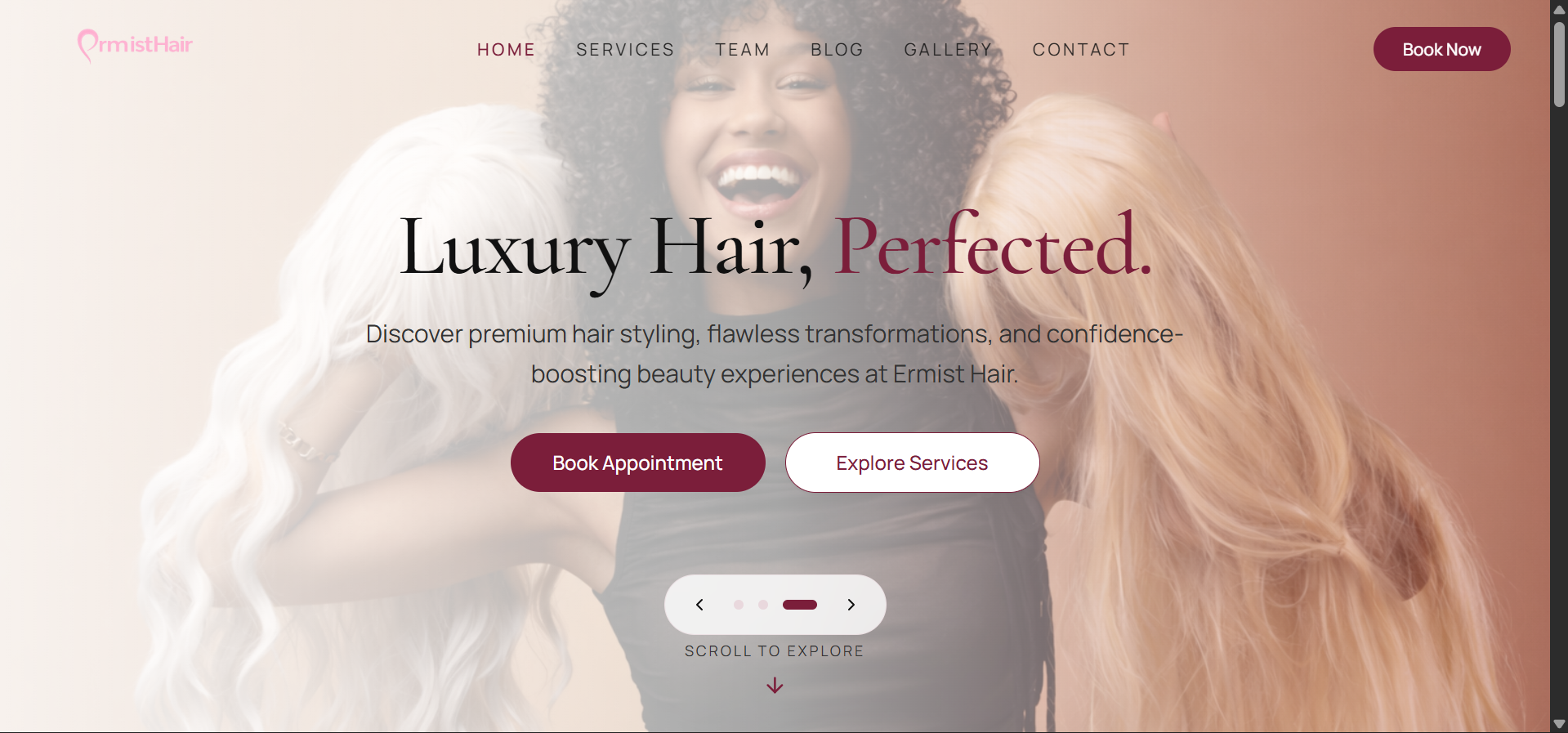 Ermist Hair — Salon Booking & Content Platform